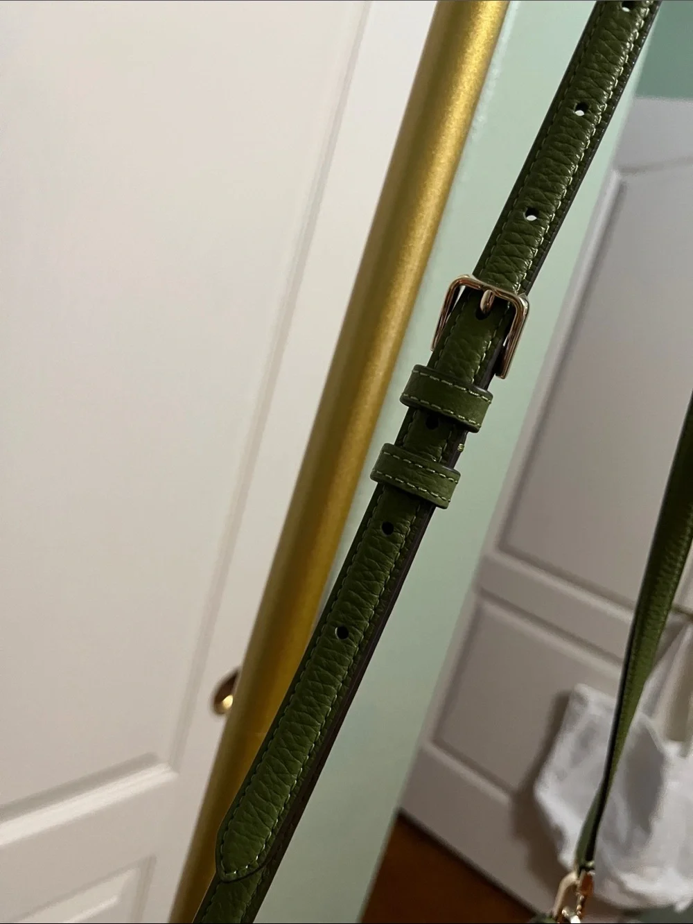 NEW kate spade Olive Green and Cream Leather Crossbody